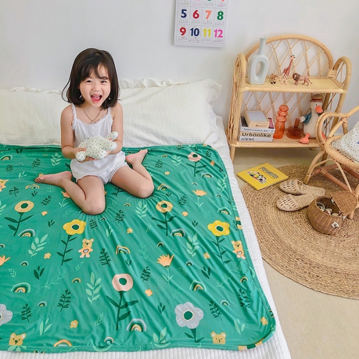 91家纺网 家纺一手货源 找家纺 （总）星期八 2020新款ins卡通针织凉感毯