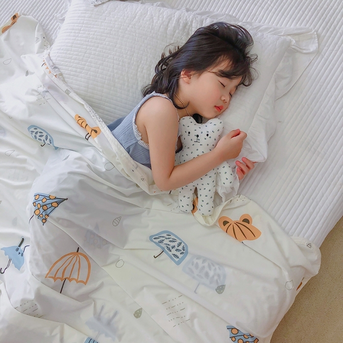 91家纺网 家纺一手货源 找家纺 星期八 2020新款ins卡通针织凉感毯 雨伞