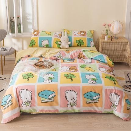 91家纺网 家纺一手货源 找家纺 珺柔 2020新款13372全棉四件套 快乐成长