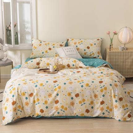 91家纺网 家纺一手货源 找家纺 珺柔 2020新款13372全棉四件套 奶油樱桃