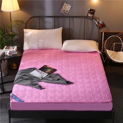 91家纺网 家纺一手货源 找家纺 润淳 2025新款全棉床笠 粉色