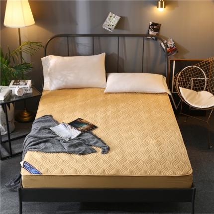 91家纺网 家纺一手货源 找家纺 润淳 2025新款全棉床笠 驼色