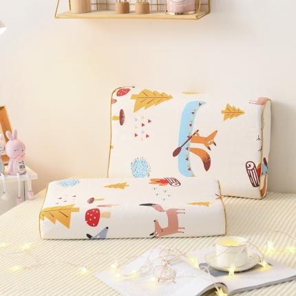 91家纺网 家纺一手货源 找家纺 萌番宝 2020新款纯棉立体学生天然乳胶枕50*30cm 森林秋