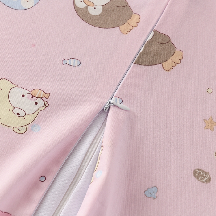 91家纺网 家纺一手货源 找家纺 萌番宝 2020新款纯棉立体学生天然乳胶枕50*30cm 粉小娃