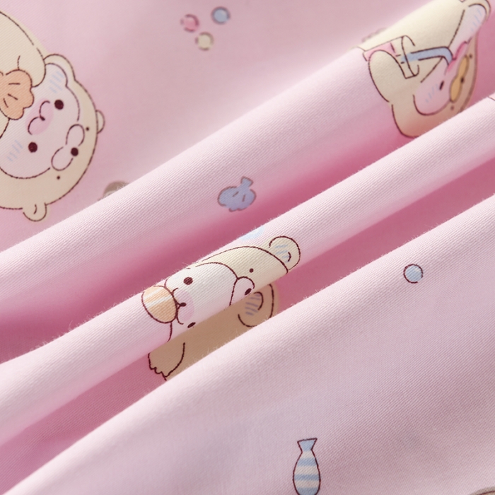 91家纺网 家纺一手货源 找家纺 萌番宝 2020新款纯棉立体学生天然乳胶枕50*30cm 粉小娃