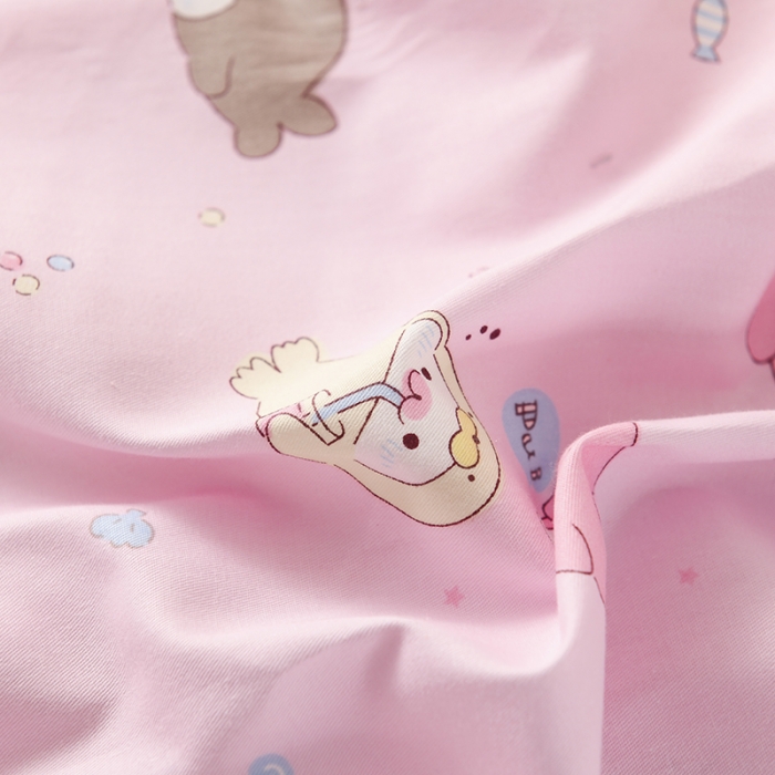 91家纺网 家纺一手货源 找家纺 萌番宝 2020新款纯棉立体学生天然乳胶枕50*30cm 粉小娃