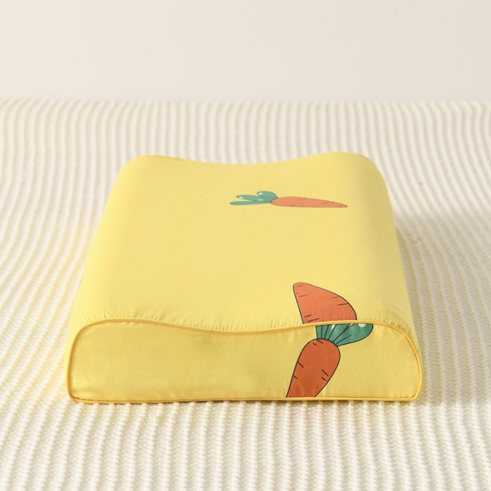 91家纺网 家纺一手货源 找家纺 萌番宝 2020新款纯棉立体学生天然乳胶枕50*30cm 萝卜