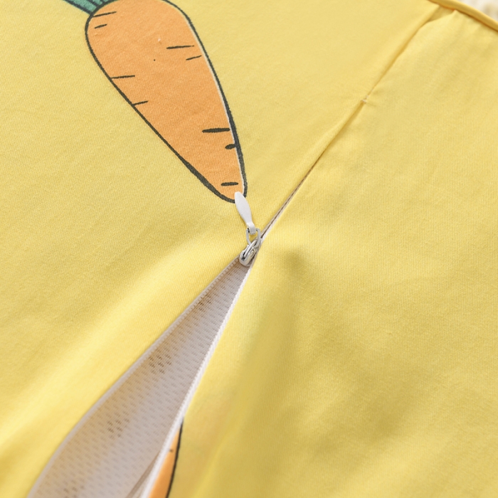 91家纺网 家纺一手货源 找家纺 萌番宝 2020新款纯棉立体学生天然乳胶枕50*30cm 萝卜