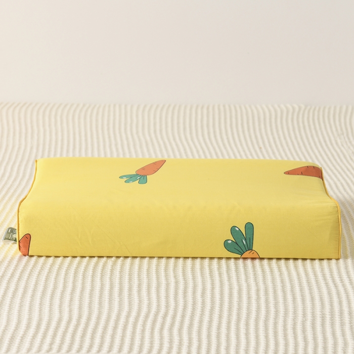 91家纺网 家纺一手货源 找家纺 萌番宝 2020新款纯棉立体学生天然乳胶枕50*30cm 萝卜