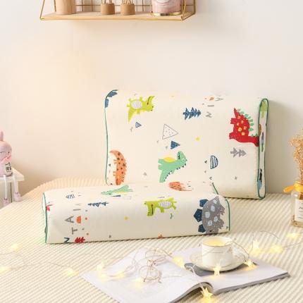 萌番宝 2020新款纯棉立体学生天然乳胶枕50*30cm 侏罗纪