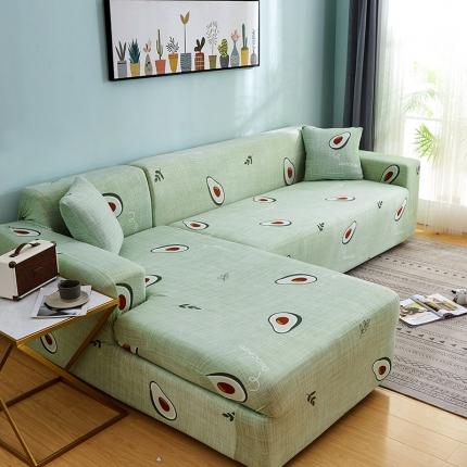 神仙梦 2020新款印花全包沙发套组合图 果绿