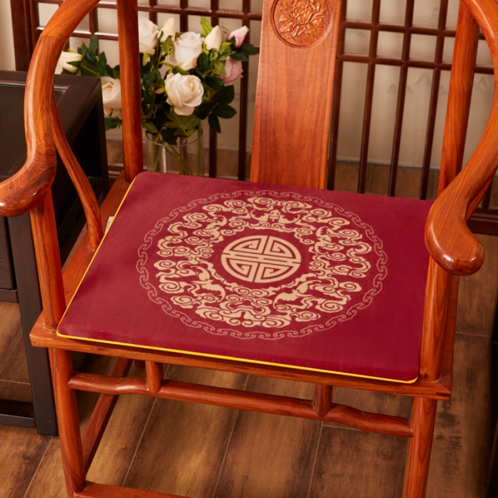 91家纺网 家纺一手货源 找家纺 ( 总）北辰 2020新款绒布印花新中式坐垫红木沙发垫
