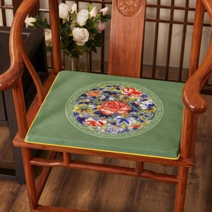 91家纺网 家纺一手货源 找家纺 ( 总）北辰 2020新款绒布印花新中式坐垫红木沙发垫