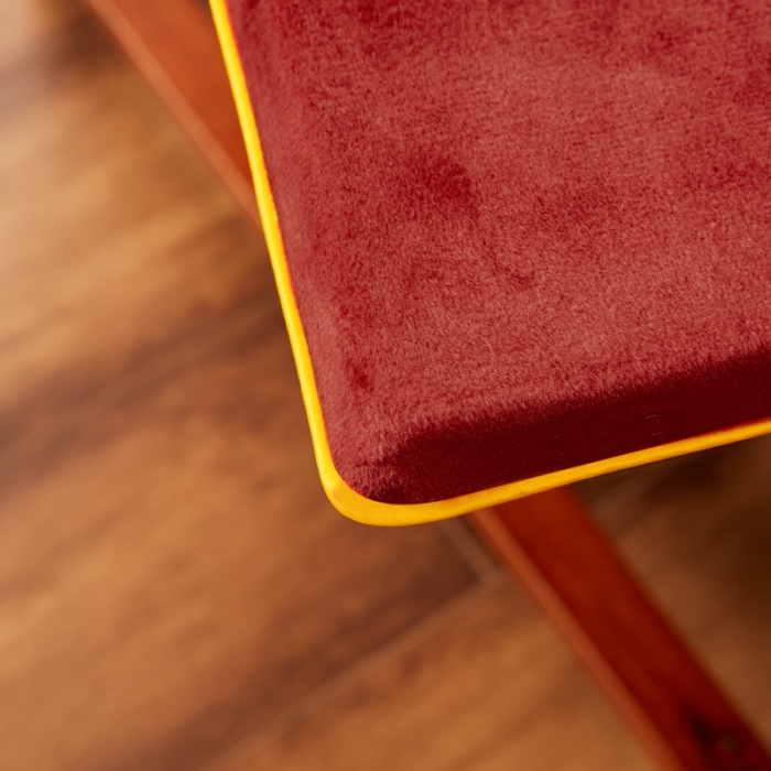 91家纺网 家纺一手货源 找家纺 北辰 2020新款绒布印花新中式坐垫红木沙发垫 五龙团-祥红