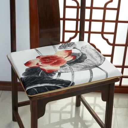 91家纺网 家纺一手货源 找家纺 （总）北辰 2020新款麻布印花新中式坐垫红木沙发垫