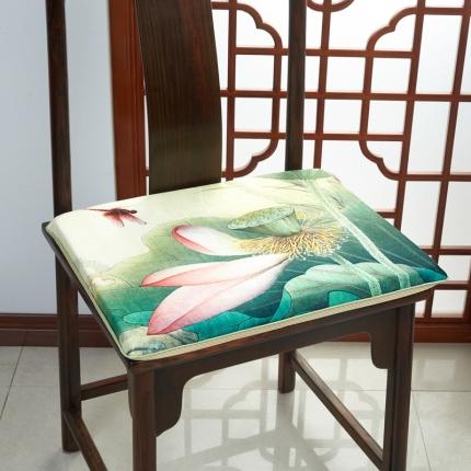 91家纺网 家纺一手货源 找家纺 （总）北辰 2020新款麻布印花新中式坐垫红木沙发垫