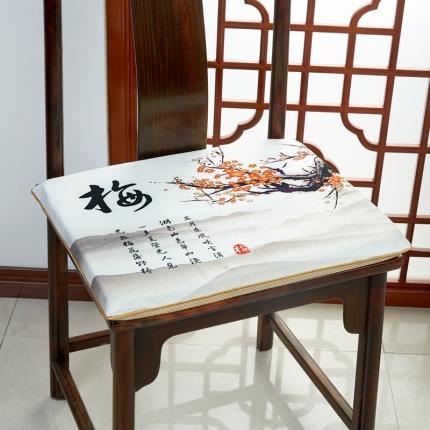 91家纺网 家纺一手货源 找家纺 （总）北辰 2020新款麻布印花新中式坐垫红木沙发垫