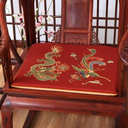 91家纺网 家纺一手货源 找家纺 （总）北辰 2020新款麻布印花新中式坐垫红木沙发垫