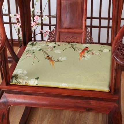 北辰  2020新款麻布印花新中式坐垫红木沙发垫 富贵玉兰