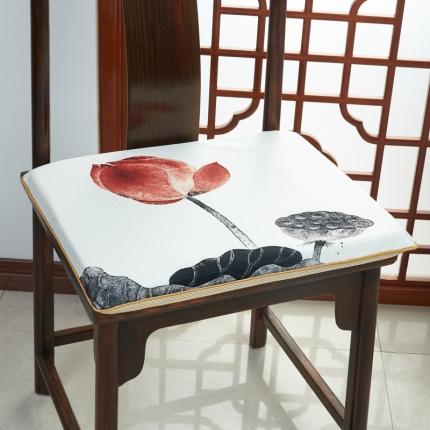 北辰  2020新款麻布印花新中式坐垫红木沙发垫 S1