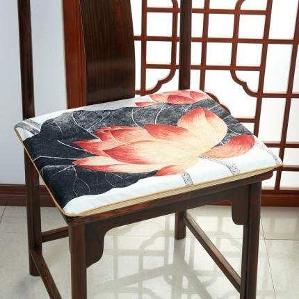 北辰  2020新款麻布印花新中式坐垫红木沙发垫 S2