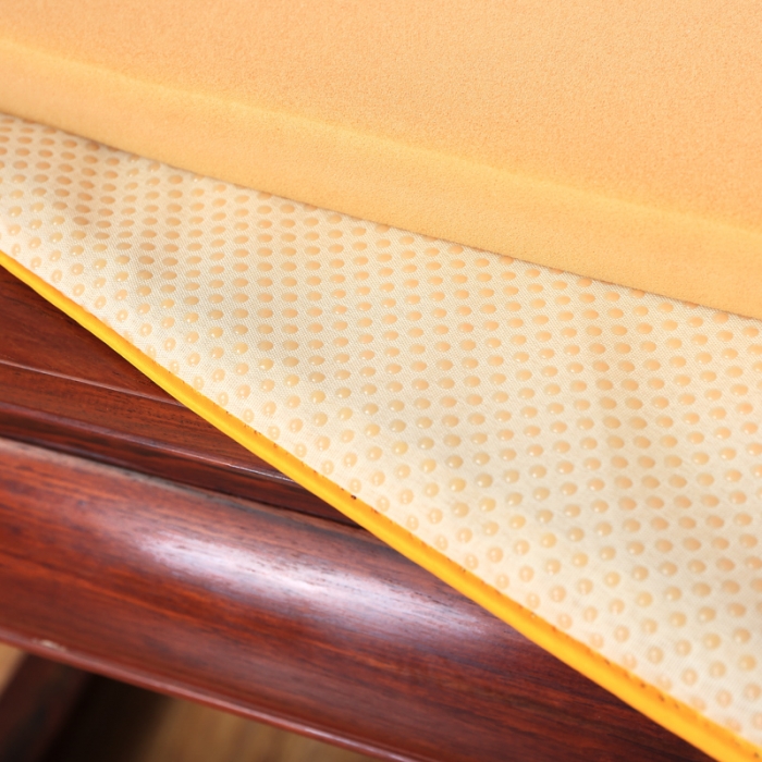 91家纺网 家纺一手货源 找家纺 北辰 2020新款麻布印花新中式坐垫红木沙发垫 花好月圆