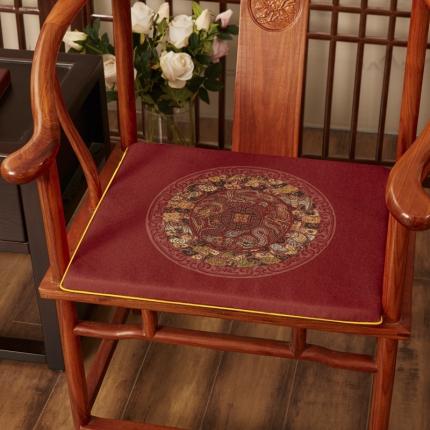 91家纺网 家纺一手货源 找家纺 （总）北辰 2020新款麻布印花新中式坐垫红木沙发垫