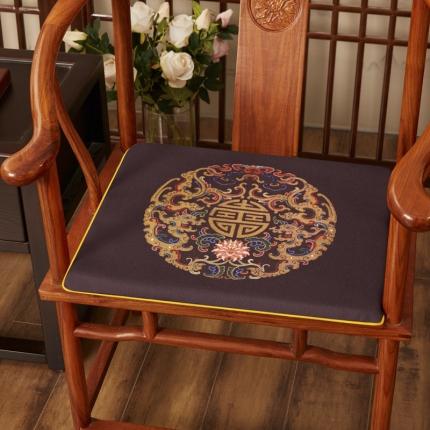 91家纺网 家纺一手货源 找家纺 （总）北辰 2020新款麻布印花新中式坐垫红木沙发垫