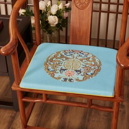 91家纺网 家纺一手货源 找家纺 （总）北辰 2020新款麻布印花新中式坐垫红木沙发垫