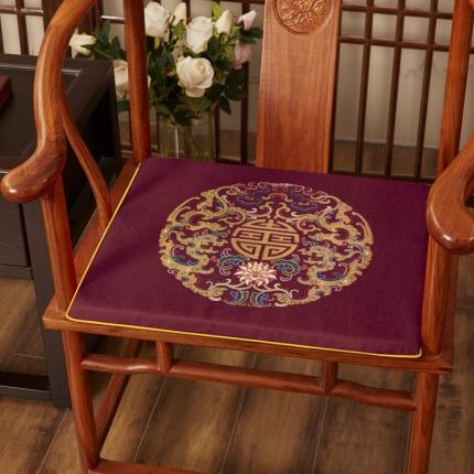 91家纺网 家纺一手货源 找家纺 （总）北辰 2020新款麻布印花新中式坐垫红木沙发垫