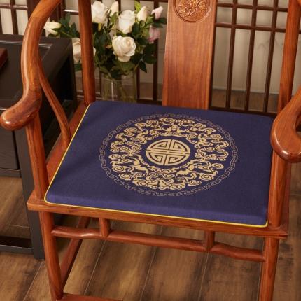 91家纺网 家纺一手货源 找家纺 （总）北辰 2020新款麻布印花新中式坐垫红木沙发垫