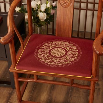 91家纺网 家纺一手货源 找家纺 （总）北辰 2020新款麻布印花新中式坐垫红木沙发垫