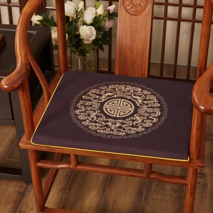 91家纺网 家纺一手货源 找家纺 （总）北辰 2020新款麻布印花新中式坐垫红木沙发垫