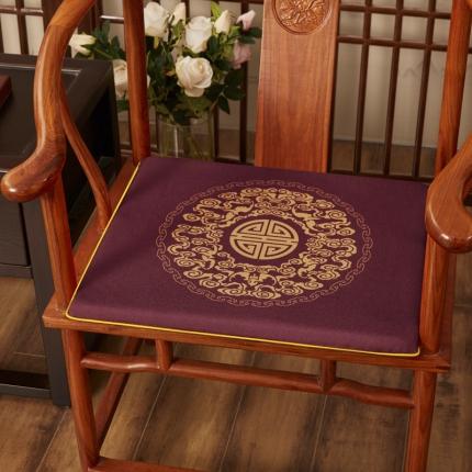 91家纺网 家纺一手货源 找家纺 （总）北辰 2020新款麻布印花新中式坐垫红木沙发垫