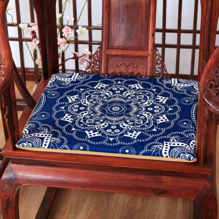 91家纺网 家纺一手货源 找家纺 （总）北辰 2020新款麻布印花新中式坐垫红木沙发垫