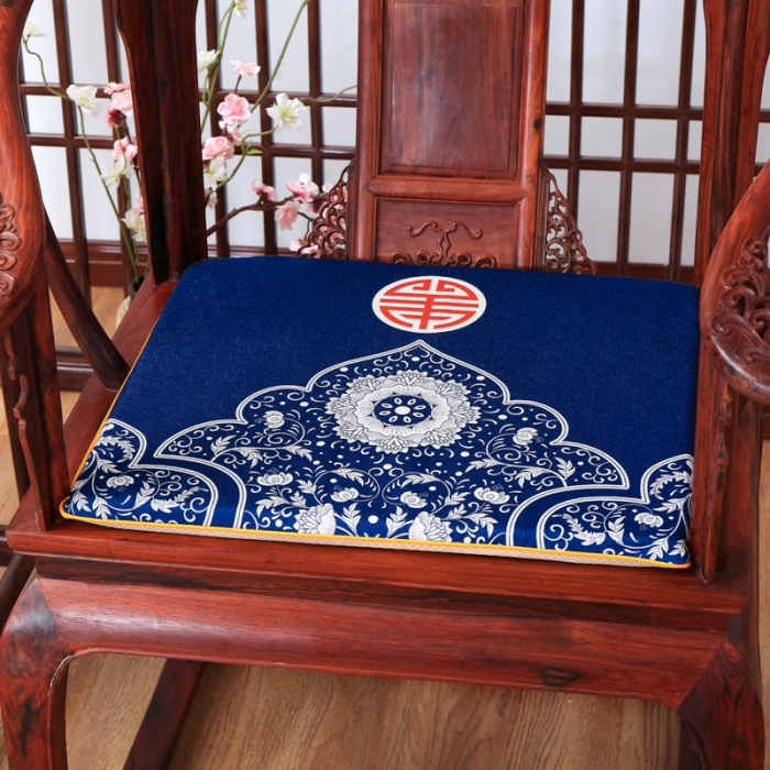 91家纺网 家纺一手货源 找家纺 （总）北辰 2020新款麻布印花新中式坐垫红木沙发垫