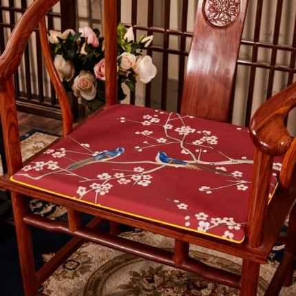 91家纺网 家纺一手货源 找家纺 （总）北辰 2020新款麻布印花新中式坐垫红木沙发垫