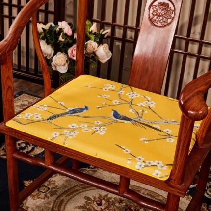 91家纺网 家纺一手货源 找家纺 （总）北辰 2020新款麻布印花新中式坐垫红木沙发垫