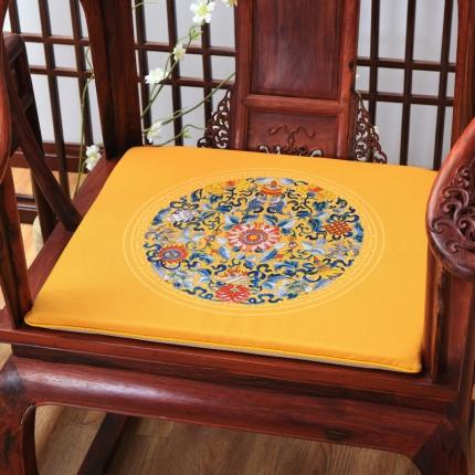 91家纺网 家纺一手货源 找家纺 （总）北辰 2020新款麻布印花新中式坐垫红木沙发垫