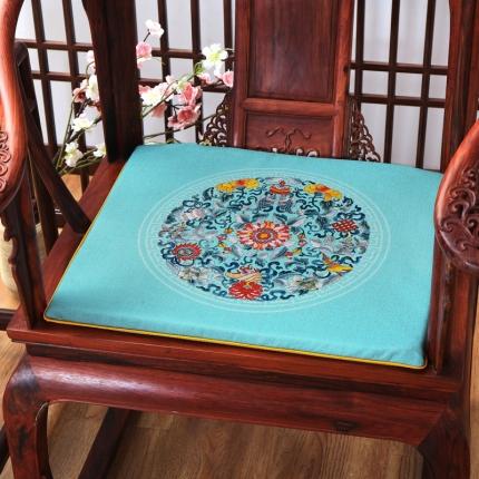 91家纺网 家纺一手货源 找家纺 （总）北辰 2020新款麻布印花新中式坐垫红木沙发垫