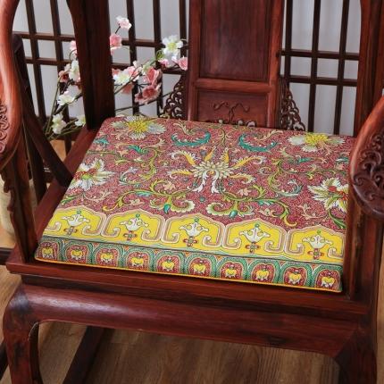 91家纺网 家纺一手货源 找家纺 （总）北辰 2020新款麻布印花新中式坐垫红木沙发垫