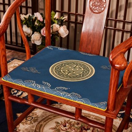 91家纺网 家纺一手货源 找家纺 （总）北辰 2020新款麻布印花新中式坐垫红木沙发垫