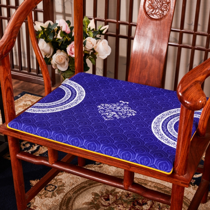 91家纺网 家纺一手货源 找家纺 （总）北辰 2020新款麻布印花新中式坐垫红木沙发垫