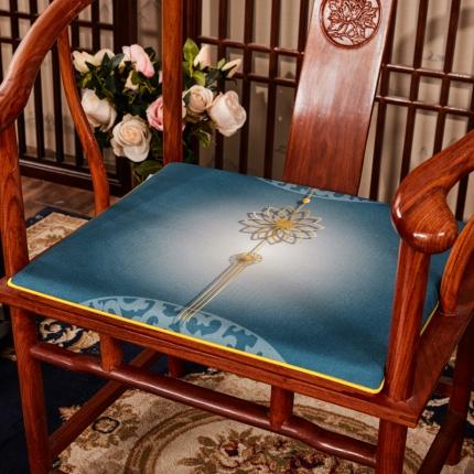 91家纺网 家纺一手货源 找家纺 （总）北辰 2020新款麻布印花新中式坐垫红木沙发垫