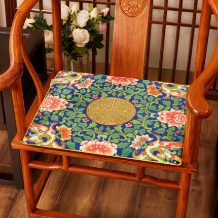 91家纺网 家纺一手货源 找家纺 （总）北辰 2020新款绒布印花新中式坐垫红木沙发垫系列