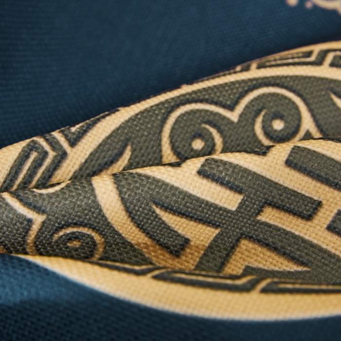 91家纺网 家纺一手货源 找家纺 北辰 2020新款麻布印花新中式坐垫红木沙发垫 福临门