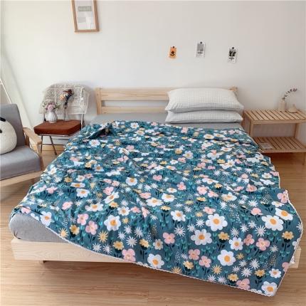 91家纺网 家纺一手货源 找家纺 （总）眠屿 2020新款蕾丝花边全棉印花夏被