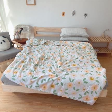 91家纺网 家纺一手货源 找家纺 （总）眠屿 2020新款蕾丝花边全棉印花夏被