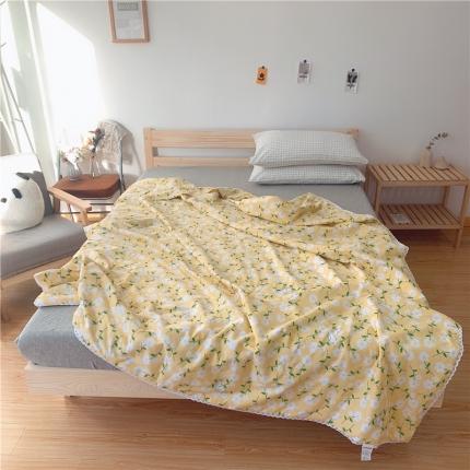 91家纺网 家纺一手货源 找家纺 （总）眠屿 2020新款蕾丝花边全棉印花夏被