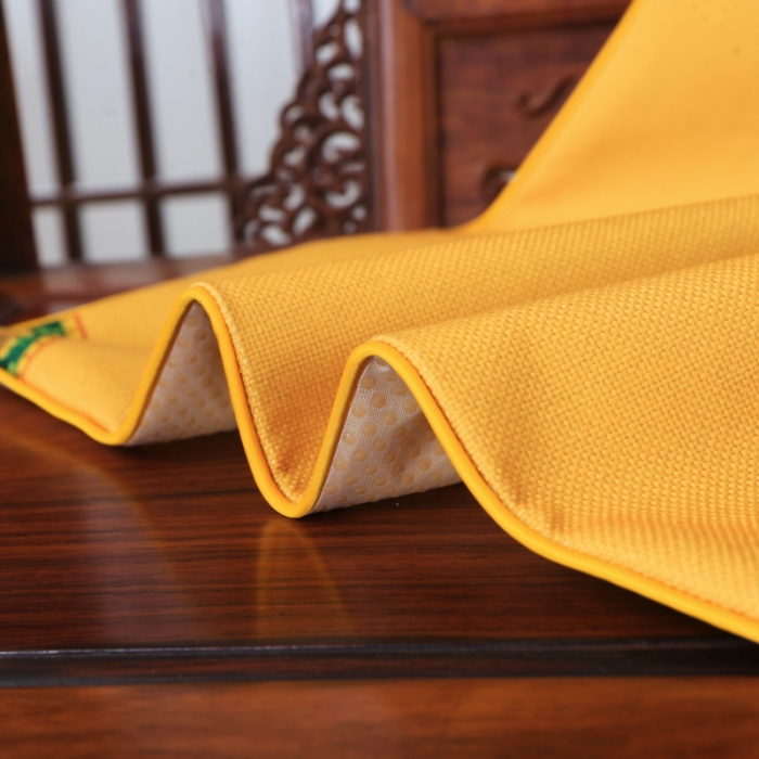 91家纺网 家纺一手货源 找家纺 北辰 2020新款麻布印花新中式坐垫红木沙发垫 中式-金